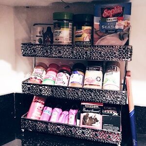 Set of 2 3-tier Spice rack durable chrome